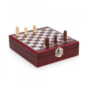 Kit Vinho 4 peças com Jogo de Xadrez Personalizado