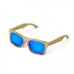 Óculos de Sol em Bambu Personalizado | Dimensões (L x A x P): 4.6 x 14.7 x 15.0 | Peso = 22 g