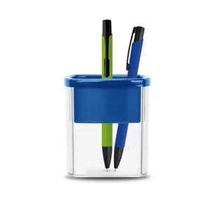 Porta Caneta com Porta Clips Personalizado | Dimensões (L x A x P): 9.7 x 10.8 x 9.7 | Peso = 123 g
