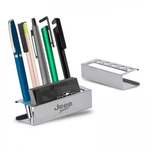 Porta Caneta de Metal Personalizado | Dimensões (L x A x P): 12.0 x 4.4 x 2.9 | Peso = 62 g