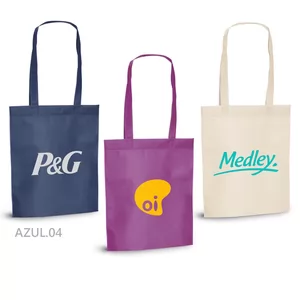 Sacola Em TNT Personalizado Non-woven | Dimensões (L x A x P): 27.0 x 35.0 x 0.0 | Peso = 18 g