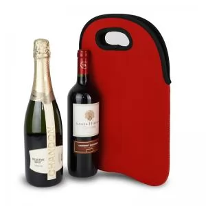 Sacola Isotérmica para 2 Garrafas de Vinho Personalizada | Dimensões (L x A x P): 24.5 x 37.0 x 5.0 | Peso = 110 g