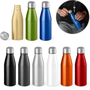 Squeeze de Metal  Personalizado | Dimensões (L x A x P): 6.7 x 20.5 x 6.7 | Peso = 220 g
